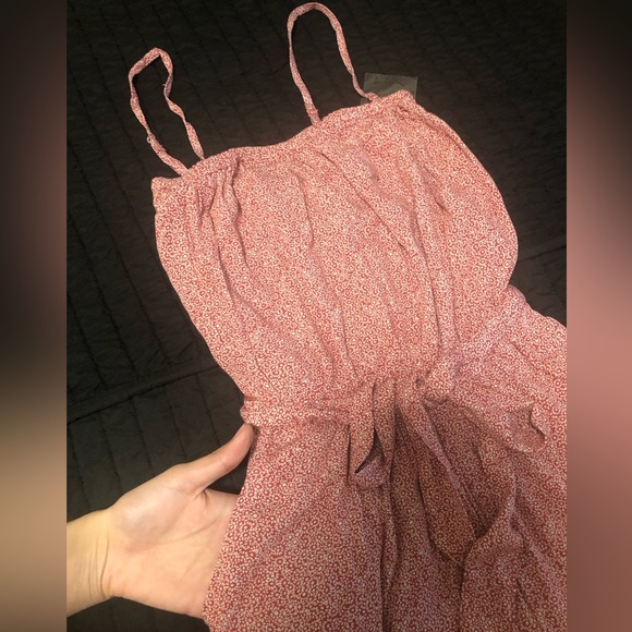 Red Floral Jumpsuit - Picture 3 of 10